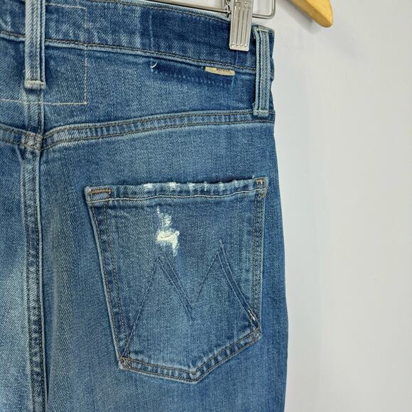 Mother Superior High Waisted Study Hover Straight Jeans Something Reveal Sz. 26 - Picture 12 of 16